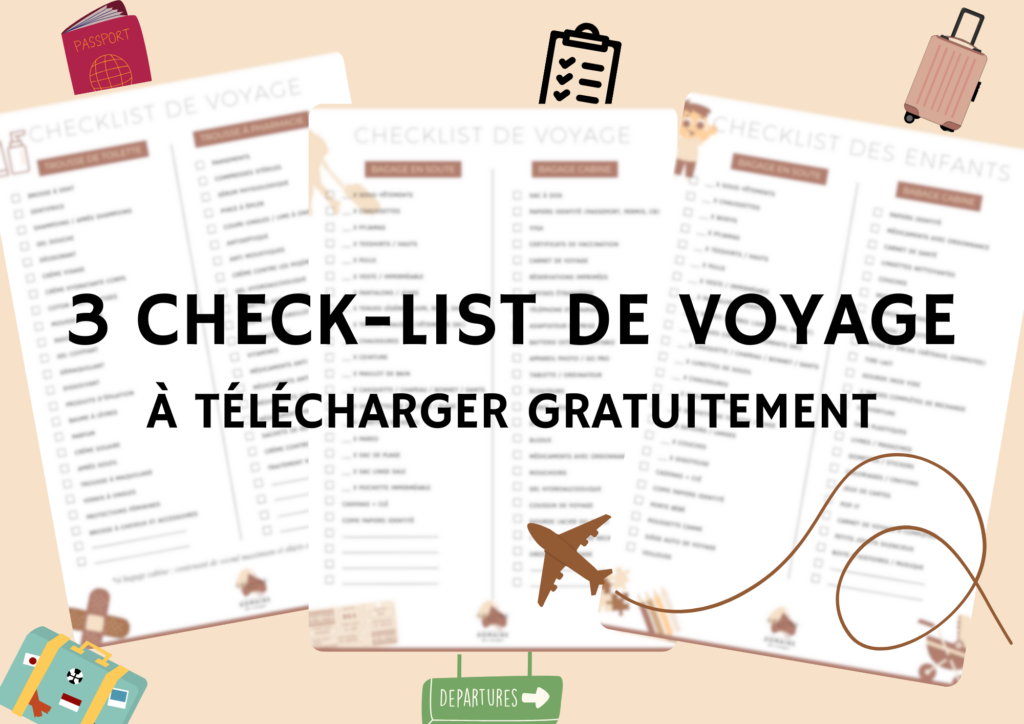 check-list de voyage à télécharger gratuitement